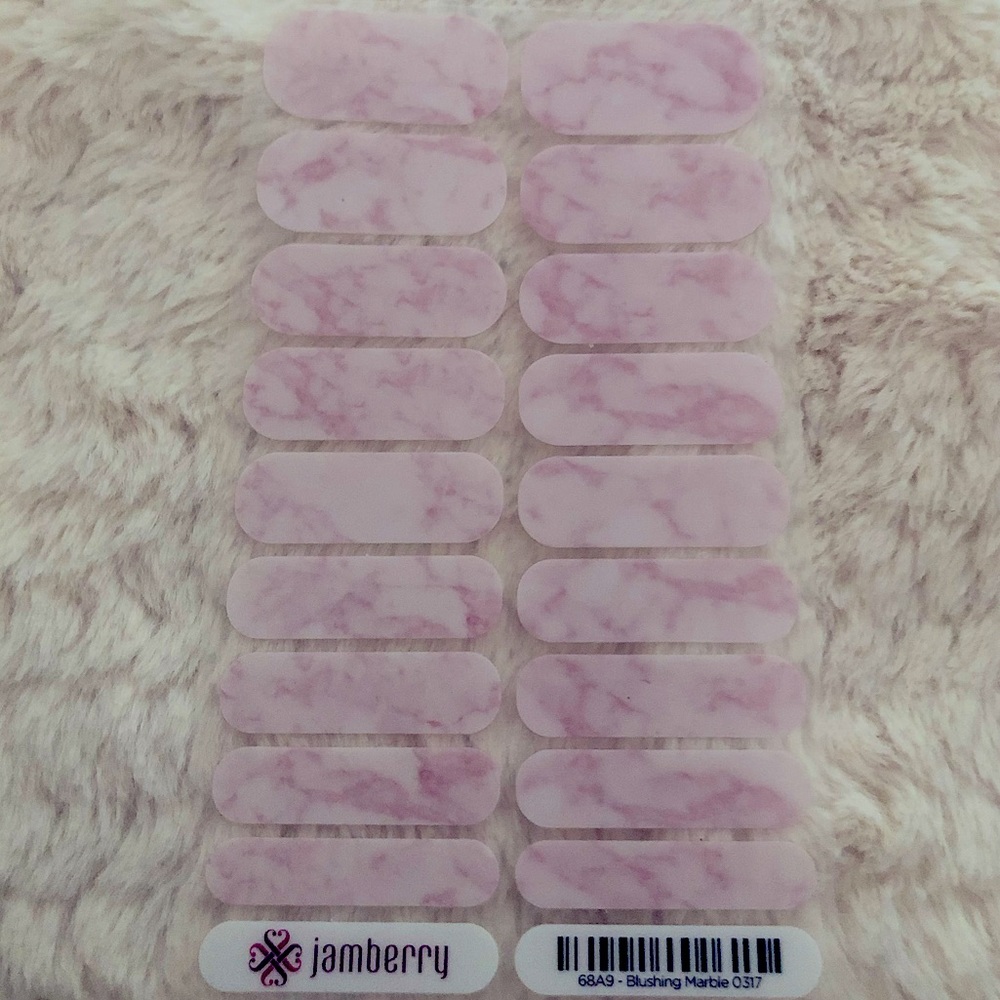 FULL SHEET-Jamberry 'Blushing Marble' nail wrap